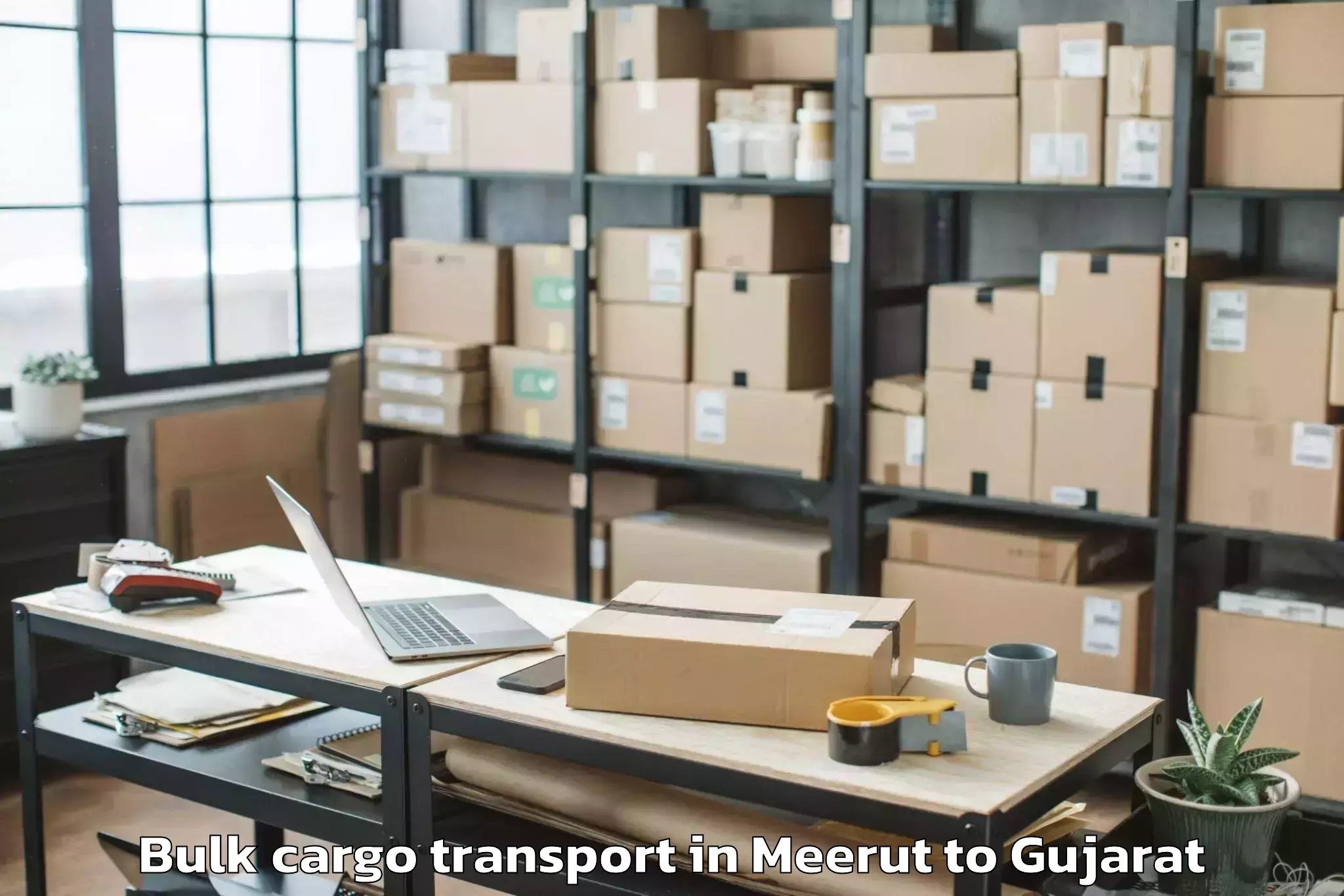 Comprehensive Meerut to Girgadhada Bulk Cargo Transport